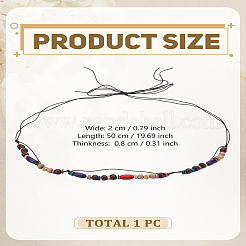 1 шт. регулируемая повязка на шляпу из искусственной кожи в этническом стиле&nbsp;AJEW-LP0007-32B