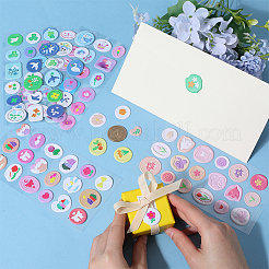 6 лист 6 стиля ПВХ клейкие восковые наклейки набор STIC-CP0001-15