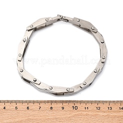 Браслеты из нержавеющей стали 304 с цепочкой для женщин и мужчин BJEW-R018-08P