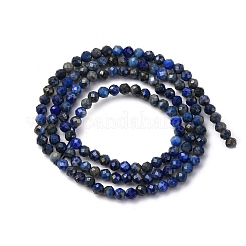 Нитки бусины из натурального ляписа-лазури&nbsp;LS-G-RM241221-B19