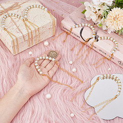 Стеклянные жемчужные бусины шнурки для высоких каблуков HJEW-OC00059