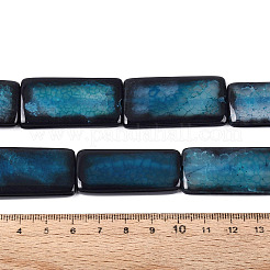 Gefärbte und erhitzte Stränge natürlicher Crackle-Achatperlen&nbsp;G-N359-11A-01