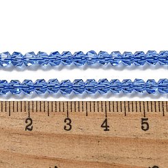 電気メッキガラスビーズセット  パール光沢メッキ  多面カット  スター  藤紫色  3x4x4mm  穴：1mm  約98個/連  12.60''（32センチメートル）&nbsp;GLAA-Q105-02-04