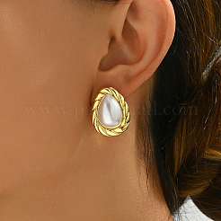 Модные серьги-гвоздики из нержавеющей стали 201 во французском стиле YF2123-2