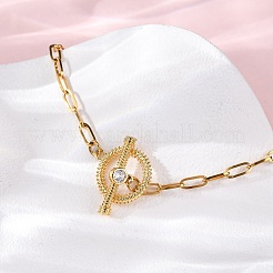 Браслеты из нержавеющей стали 304 с плоскими круглыми звеньями&nbsp;BJEW-R027-06G-01