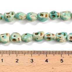 Синтетических нитей бирюзовые бусы TURQ-F019-02D