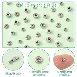 100 шт. 4-х видов проставочных бусин из нержавеющей стали 304&nbsp;STAS-YW0002-81