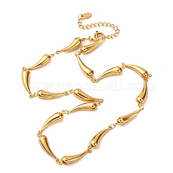 Женские ожерелья из цепочек из нержавеющей стали 304 NJEW-G178-01G-01