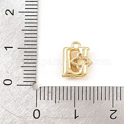 Breloques en laiton zircon cubique transparent&nbsp;KK-Z151-18G-U