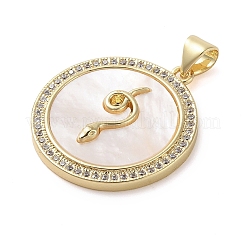 Латунные микропаве прозрачные подвески с фианитом&nbsp;KK-I712-55B-G