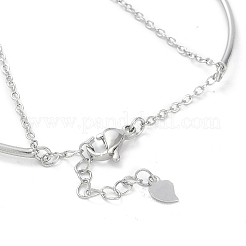 Браслеты с подвесками из латуни с микропаве и прозрачным кубическим цирконием&nbsp;LS-BJEW-L691-02P