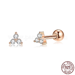 925 boucle d'oreille en argent sterling&nbsp;EJEW-BB72109-RG-C3