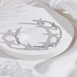 1 шт. браслеты-манжеты из нержавеющей стали для женщин&nbsp;BJEW-LP0003-48B