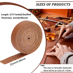 2.5 м двусторонний шнур из искусственной кожи с рисунком личи LC-WH0006-08A