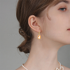 3 пара латунных сережек с люверсами EJEW-BBC0001-61E