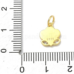 925 подвеска из стерлингового серебра с прозрачными кубическими циркониями в виде улыбающегося лица и облака с цветком.&nbsp;STER-A051-03G