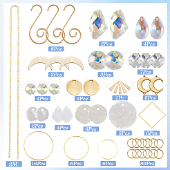 Наборы для самостоятельного изготовления подвесных ловцов солнца в виде ракушек&nbsp;DIY-SC0030-70
