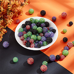 88 шт. 11 вида бусин из смоляных стразов RESI-AR0001-40