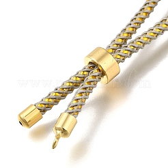 Fabricación de pulseras deslizantes con cordón de algodón trenzado&nbsp;MAK-R001-01G-19