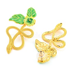 Серьги-гвоздики с подвесками из цинкового сплава на тему Дня Святого Патрика&nbsp;EJEW-Z030-02A