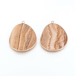 Natur Bildjaspisses Anhänger&nbsp;G-E526-09J
