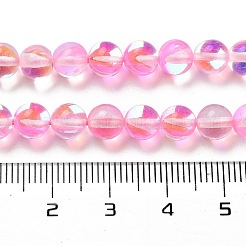 透明ガラスビーズ  ラウンド  パールピンク  6mm  穴：1mm  約61~62個/連  34~35cm&nbsp;GLAA-B022-6mm-01