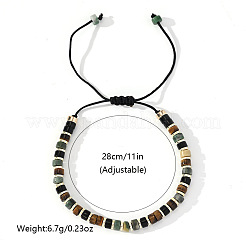 Bracelets de perles tressées en pierres précieuses naturelles mélangées de style ethnique pour hommes et femmes&nbsp;BR3776-1