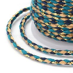 Cordón de polialgodón de 4 cabo con hilo metálico&nbsp;X1-OCOR-Z003-D40