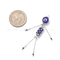 Подвески в виде человека из стеклянных бус&nbsp;PALLOY-MZ00997-06