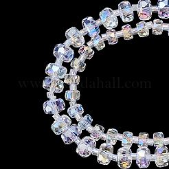 2 нить 2 цвета гальванические стеклянные бусины нити GLAA-PH0004-22A