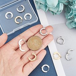 12 шт. 3 цвета фурнитура для сережек-колец из нержавеющей стали 304 STAS-UN0023-05