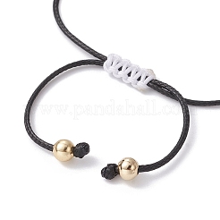 Braccialetto con ciondolo a forma di trifoglio smaltato in lega&nbsp;BJEW-JB09962-04
