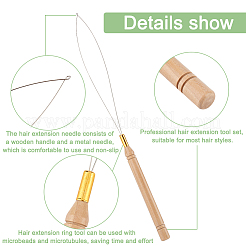 8 шт. железные спицы для вязания с деревянной ручкой TOOL-FG0001-07