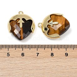 Граненые подвески из натурального тигрового глаза&nbsp;G-K347-09G-02