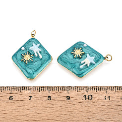 Подвески из нержавеющей стали 304 и эмалированной смолы с имитацией жемчуга&nbsp;STAS-T069-84