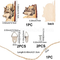 3d волк резьба по животному ремесло HJEW-WH0028-47