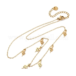 Ожерелья из нержавеющей стали 304 в виде змеиных кисточек&nbsp;NJEW-R026-20G