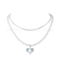 Подвеска в виде сердца из акрила&nbsp;NJEW-JN05290-03