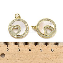 Латунные микропаве прозрачные подвески с фианитом&nbsp;KK-K365-02G-G