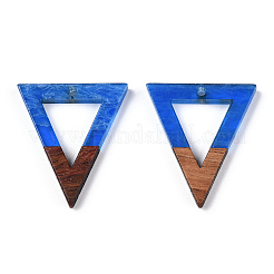 Pendentifs en résine transparente et bois de noyer&nbsp;RESI-ZX017-32
