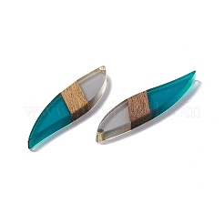 Большие подвески из прозрачной смолы и орехового дерева RESI-M027-08B