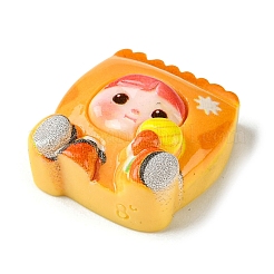 Мультяшный мальчик из непрозрачной смолы декодирует кабошоны RESI-C045-03C