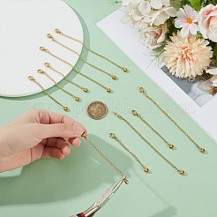 16 шт. 2 наконечника из нержавеющей стали 304 с цепочкой&nbsp;FIND-UN00024