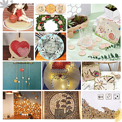 100 шт. вырезанные из травы деревянные детали WOOD-PH0002-53B