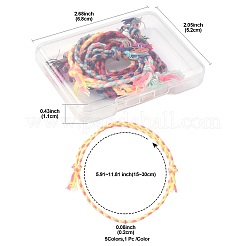 Изготовление браслета из хлопка 5шт. BJEW-FS00023