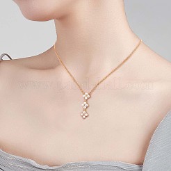 Collier pendentif fleur de perles de coquillages pour femmes&nbsp;JN1061A