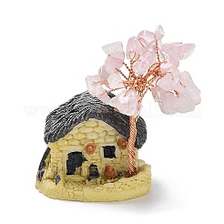 Смола и натуральный розовый кварц модель орнамент&nbsp;DJEW-Z001-01E