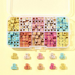 450шт 8 цвета непрозрачные акриловые бусины&nbsp;OACR-FS0004-03