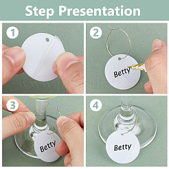 50 шт. акриловые круглые листовые подвески DIY-BC0014-03A