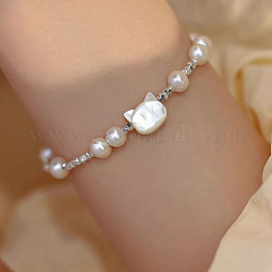 8 шт. 2 вида бусин из натуральной белой ракушки и натуральной черной ракушки-губы&nbsp;SSHEL-HY0001-03